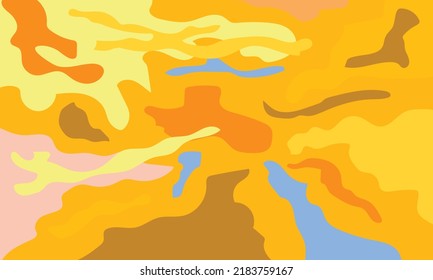 vector abstract yellow camouflage wallpaper background
