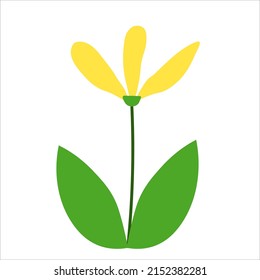 Ilustración de flores amarillas abstractas vectoriales