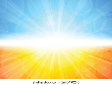 Vector : Abstract yellow and orange with stripe and len flare background