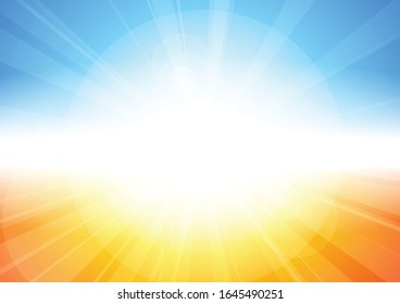 Vector : Abstract yellow and orange with stripe and len flare background