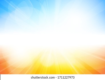 Vector : Abstract yellow and orange sun shine with bokeh