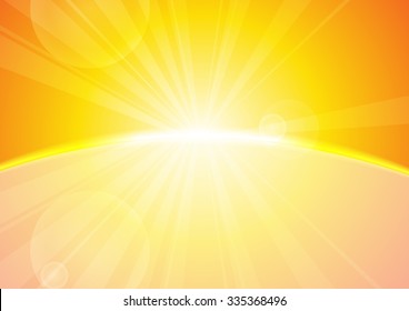 Vector : Abstract yellow stripe sun shine