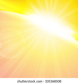 Vector : Abstract yellow stripe sun shine