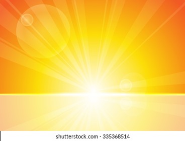 Vector : Abstract yellow stripe sun shine