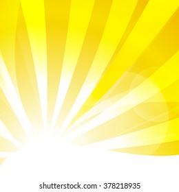 Vector : Abstract yellow stripe sun shine and empty space for text