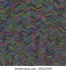 Vector Abstract Zig Zag Pattern. Colorful Line Background.