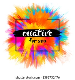 vector abstraction, background in the form of bright splashes of colors, which can be used in posters, on the site to advertise creative, bright events, festivals, startups