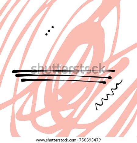 Vector abstraction, background, lines, brush, dots, funny, doodle.