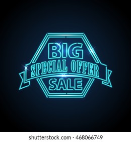vector abstraction blue neon trading template classical isolated black mark depot contract blue glow fancy light antique quality flag worth value letterhead retail radiant deal partnership labor shini