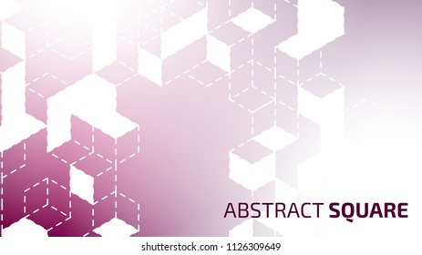 Vector abstraction with color background and cell lines. Abstract technology illustration.