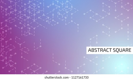 Vector abstraction with color background and cell lines. Abstract technology illustration.