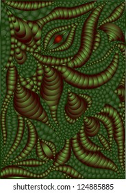 Vector abstraction of the Dragon. A snakeskin. Abstraction drawn by hand. EPS10
