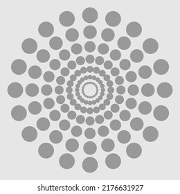  Abstracción vectorial, ilustración de círculos Fondo de textura de patrón gris