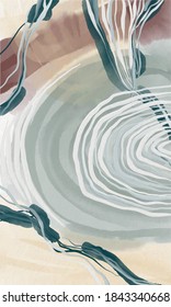 Vector. Abstraction. Minimalistic style. Pictorial postcards. Strokes of brushes and paints. Paint, watercolor, lines, pastel colors, the texture.