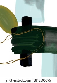 Vector. Abstracción. Estilo minimalista. Postales pictóricas. Golpes de pinceles y pinturas. Pintura, acuarela, líneas, colores pastel, textura.