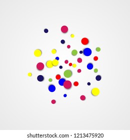 
Vector abstraction multicolored balls on white background
