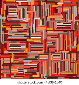 Vector abstraction with muted red, orange and other colors