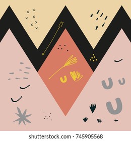 Vector abstraction. Poster, postcard, illustration, background, elements for design and other.