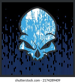 vector abstraction with a skull