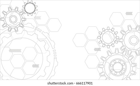 Vector abstraction, technology, concept, mechanics