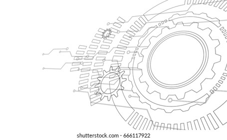 Vector abstraction, technology, concept, mechanics