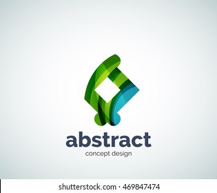Vector abstruse shape logo template, abstract business icon