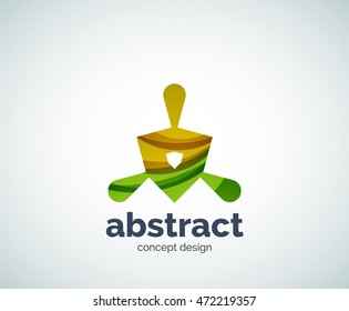 Vector abstruse shape logo template, abstract business icon
