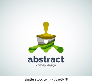 Vector abstruse shape logo template, abstract business icon