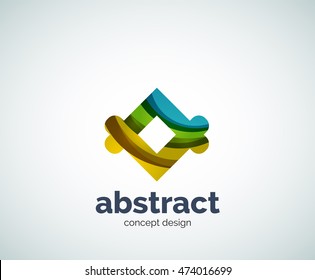 Vector abstruse shape logo template, abstract business icon