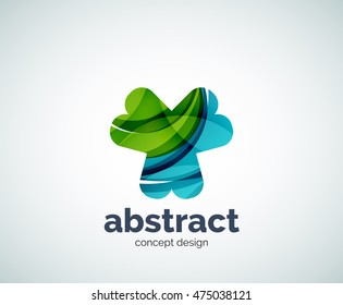 Vector abstruse shape logo template, abstract business icon