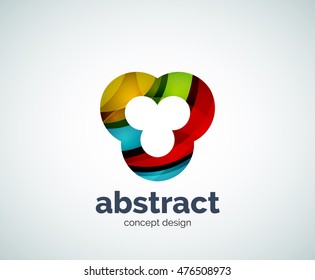 Vector abstruse shape logo template, abstract business icon