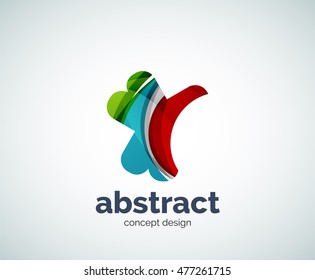 Vector abstruse shape logo template, abstract business icon