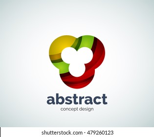 Vector abstruse shape logo template, abstract business icon