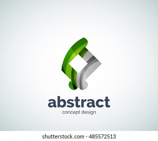 Vector abstruse shape logo template, abstract business icon