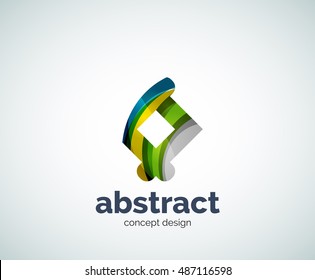 Vector abstruse shape logo template, abstract business icon