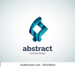 Vector abstruse shape logo template, abstract business icon