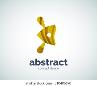 Vector abstruse shape logo template, abstract business icon