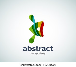 Vector abstruse shape logo template, abstract business icon