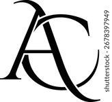 Vector AC, CA fashion logo