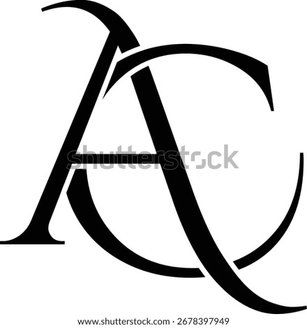 Vector AC, CA fashion logo