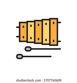 acordeón vectorial, icono de línea plana bayan.