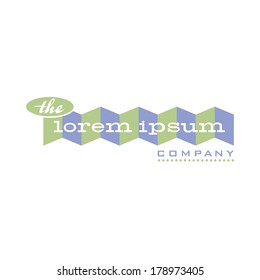 Vector Accordion Style Pastel Company Logo Design