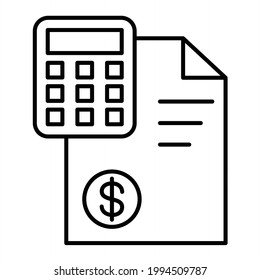 Vector Accounting Outline Icon Design
