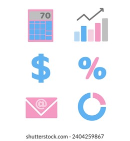 vector accounting symbol and icon