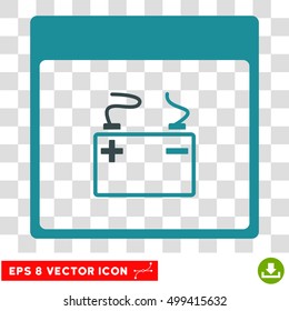 Vector Accumulator Calendar Page EPS vector pictograph. Illustration style is flat iconic bicolor soft blue symbol on a transparent background.