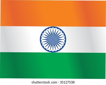 bandera de india con precisión vectorial