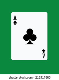 Vector Ace of Clubs Card