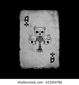 Vector ace of clubs card