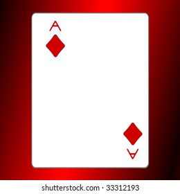 Vector Ace Of Diamonds Card