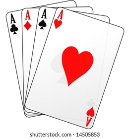 vector. ace four of a kind.